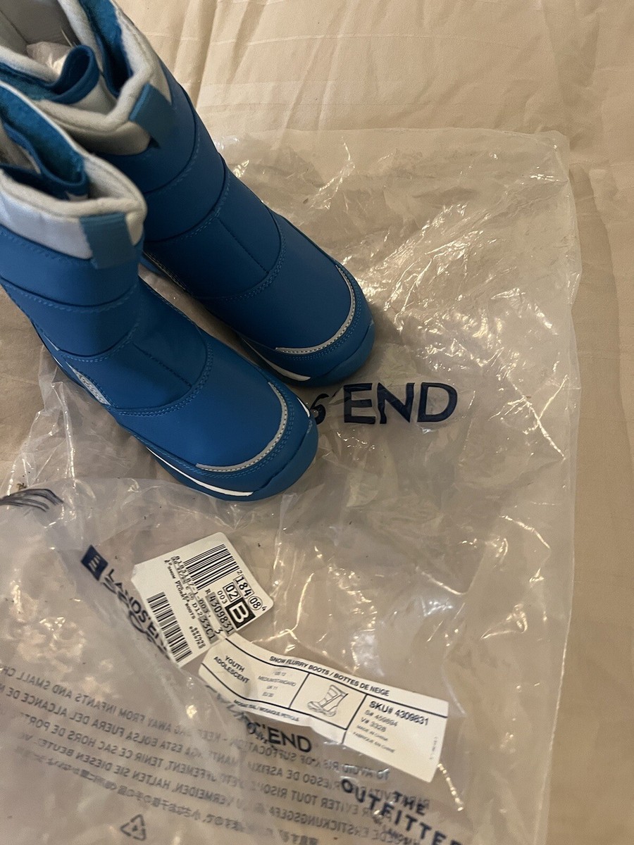 LANDS' END GIRLS SNOW FLURRY BOOTS YOUTH SZ 12M NEW Blue | eBay