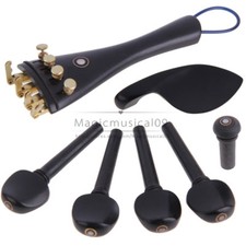4/4 Ebony Wood violin Parts Accessories Set of 13pcs G/G