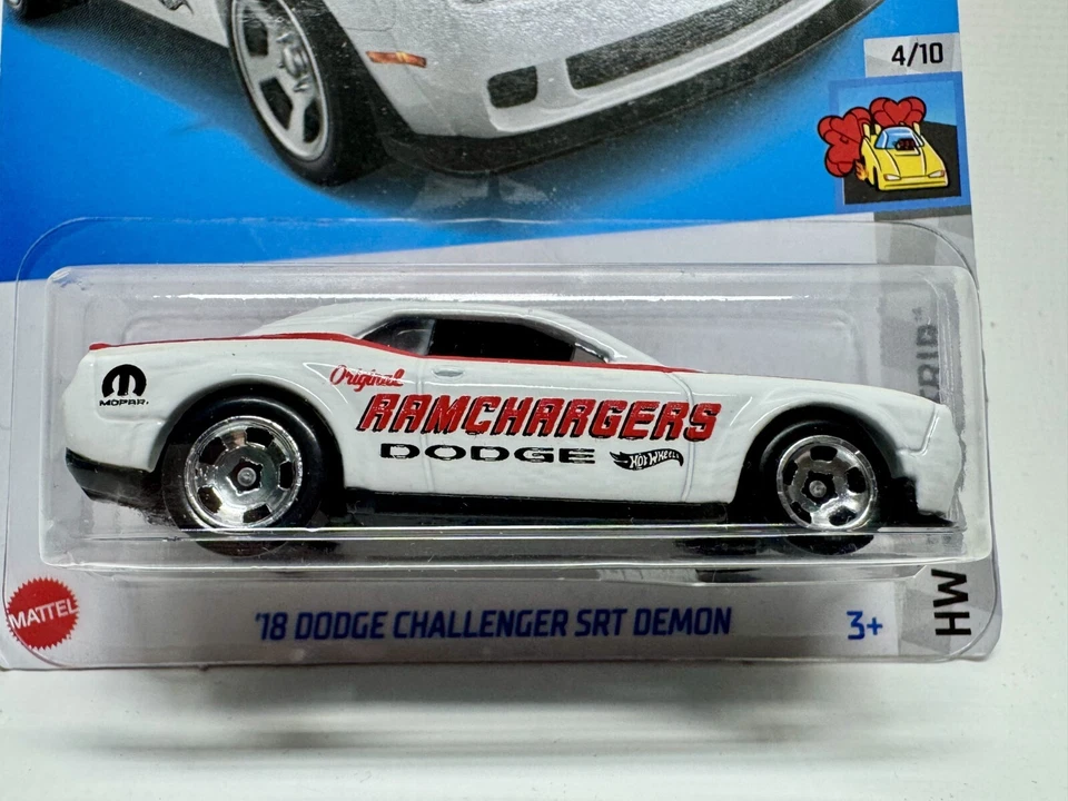 Dodge Challenger SRT Demon 198/250 HW Drag Strip 2018 Mattel Hot Wheels coche 4/10 Foto 2 de 4