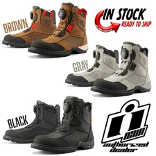 2021 ICON STORMHAWK WATERPROOF MOTORCYCLE STREET BOOT - PICK SIZE / COLOR