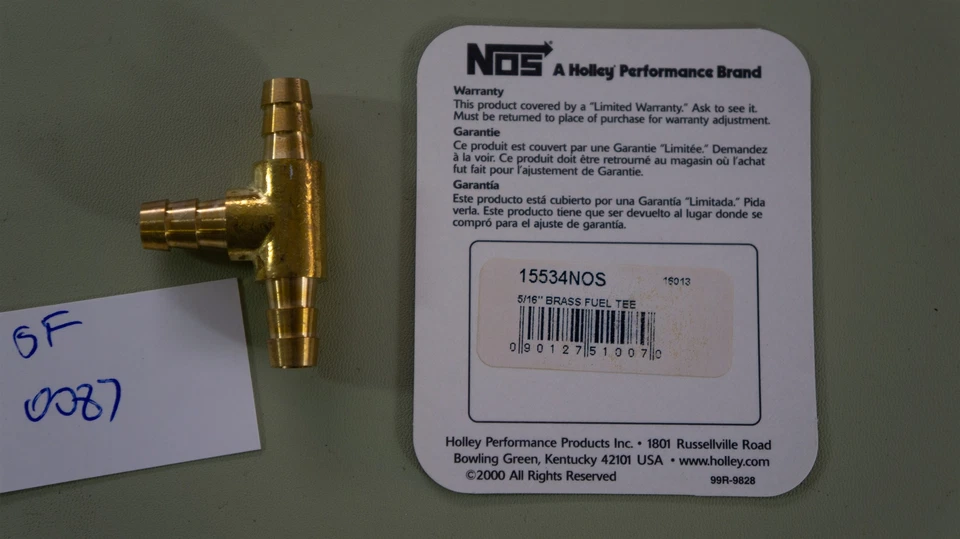 NOS 15534NOS Brass Fuel Tee , 5/16" , New  - Image 4 of 4