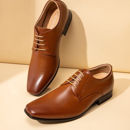 Herren Klassisch Schnürschuhe Modern Formell Oxford-Schuhe Schnürschuhe Leder Gefüttert Elegant Schuhe - Bild 27 von 27