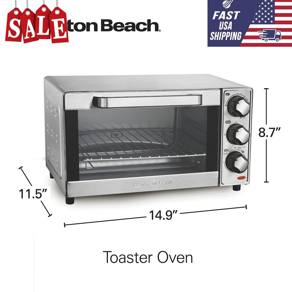 Hamilton Beach Countertop Toaster Oven & Pizza Maker Stainless Steel (31401) eBay