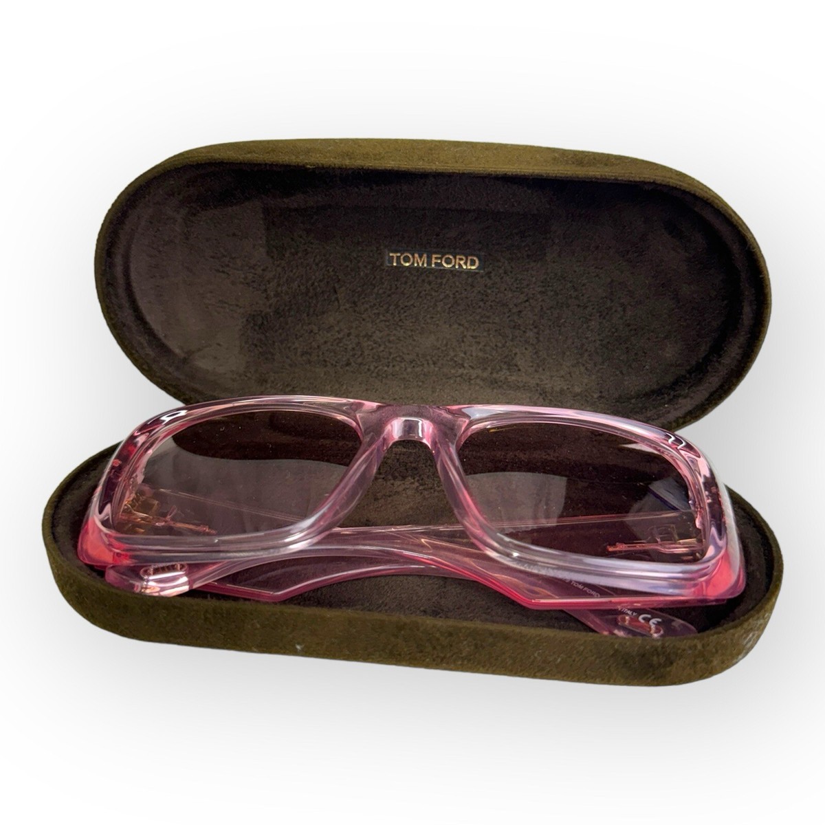 New Tom Ford TF731 Aristotle 72Y Transparent Pink Sunglasses  display picture 2