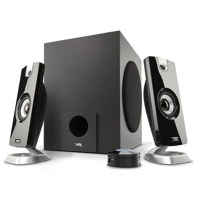 Cyber Acoustics CA-3090 2.1 Speaker System with Subwoofer with 18W of Power  ...
