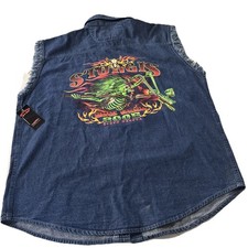 Sturgis 2005 Bike Week Cut Off Sleeveless Button Up Vest Denim Size XL New