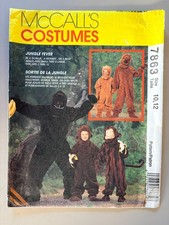 90s McCall's 7863 Sewing Pattern Kids' Animal Costume Size 10-12 UNCUT FF