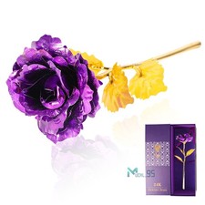 Gold Dipped Real Rose 24K Rose Flower Forever Preserved 9.8  Valentine's Gift
