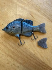 MattLures Hardgill Hard Bluegill Sinking Swimbait Lure w/Extra Tail, Never Used