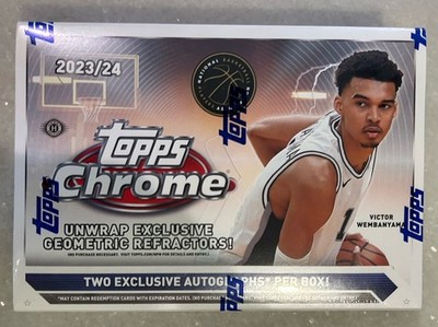 2023/24 Topps Chrome Basketball Breaker's Delight Box Victor Wembayama Rookie
