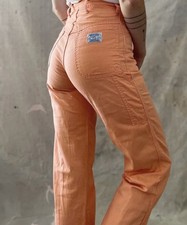 VTG Peach Wrangler Carpenter Pants Fits 26x28 Hemmed 70  s 80  s USA