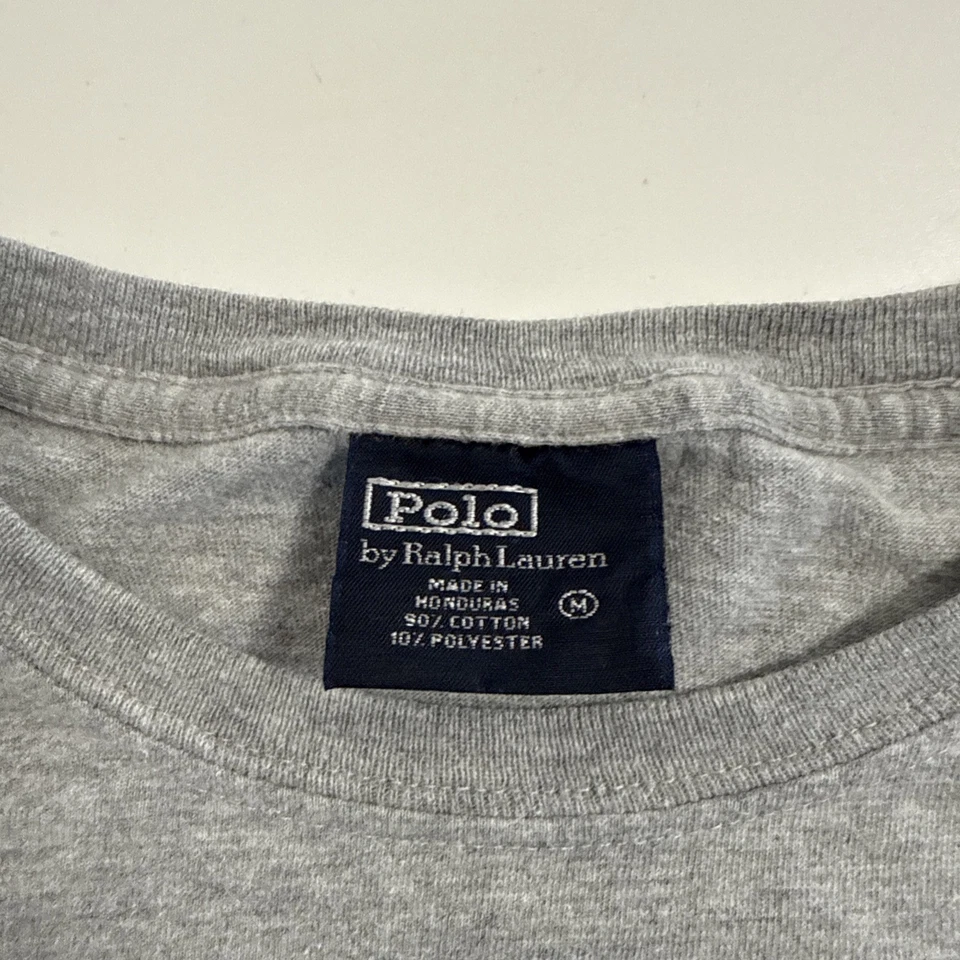 Camiseta Polo Ralph Lauren Vintage Talla S/M Gris Manga Larga Foto 4 de 4