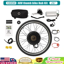 Electric Bicycle Motor Conversion Kit Brushless & Toothless Motor 3 Led Lights