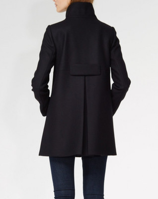 Hallhuber Wollmantel Kurzmantel schwarz Mantel Wolle Übergang Jacke 36
