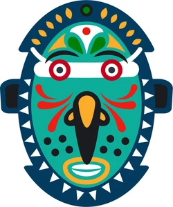 Tribal Tiki Totem African Mask Self Adhesive Vinyl Sticker
