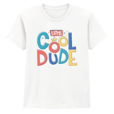 Little Cool Dude Playful Zitat Kinder Spruch Jungen T-Shirt Krone Fun Grafik Tee