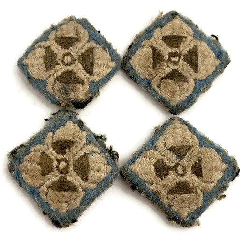 FOR MICHAEL WW2 British Army Officers CLOTH Blue Insignia Pips