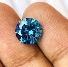Loose 6.00 CT Round Cut Natural Blue Color Lab Grown CVD Diamond VVS1 Certified