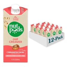 Nutpods Oat Creamer Unsweetened 11.2 Fl Oz Pack of 12 Dairy Free Vegan Keto