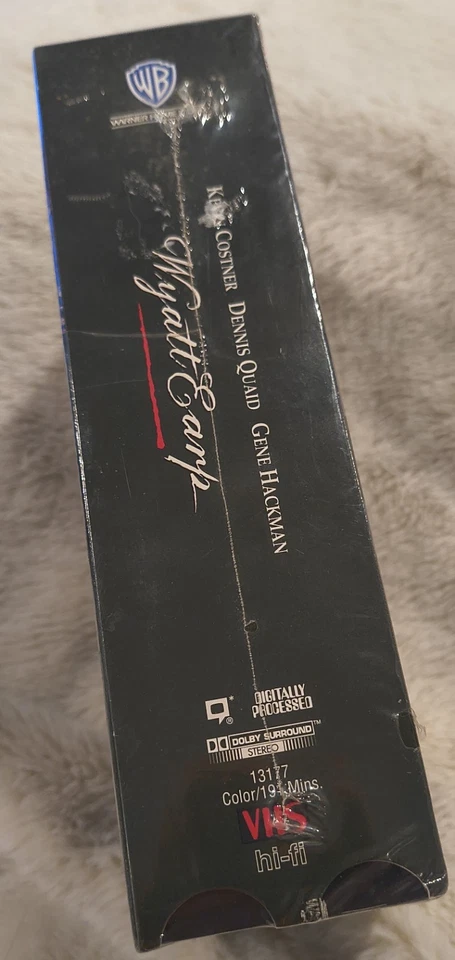 FACTORY SEALED Vtg/1994 WYATT EARP WB Collectors Classic Dbl VHS-Costner/Hackman Foto 4 de 4