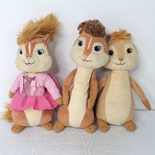 Lot of 3 TY Beanie Babies Alvin and the Chipmunks Brittany Jeanette Plush Set