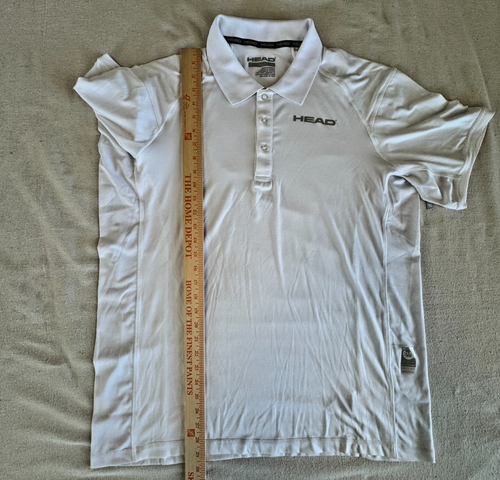 HEAD Herren Spacedye Gotham Poloshirt XL Weiß Performance Kurzarm Neu mit Etikett - Bild 11 von 20