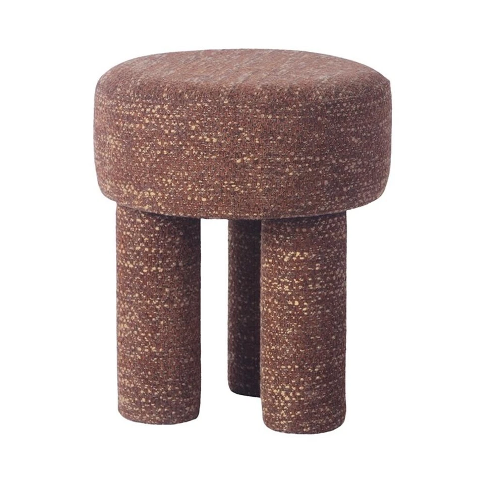 Pemberly Row Handmade Transitional Sedona Brown Knubby Stool - Image 4 of 4