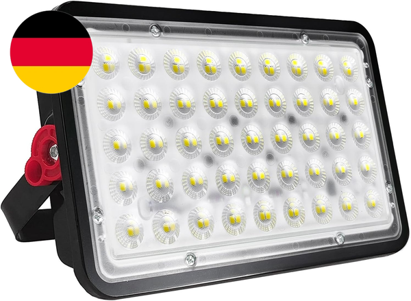Createstar Led Strahler AußEn 100W, Baustrahler 10000LM AußEnstrahler 6500K Kalt-image