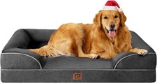 Extra Large Orthopedic Dog Bed - Waterproof Memory Foam with Bolsters