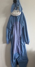 Disney Eeyore Hooded One Piece Sleepwear Pajamas Adult Size M NEW