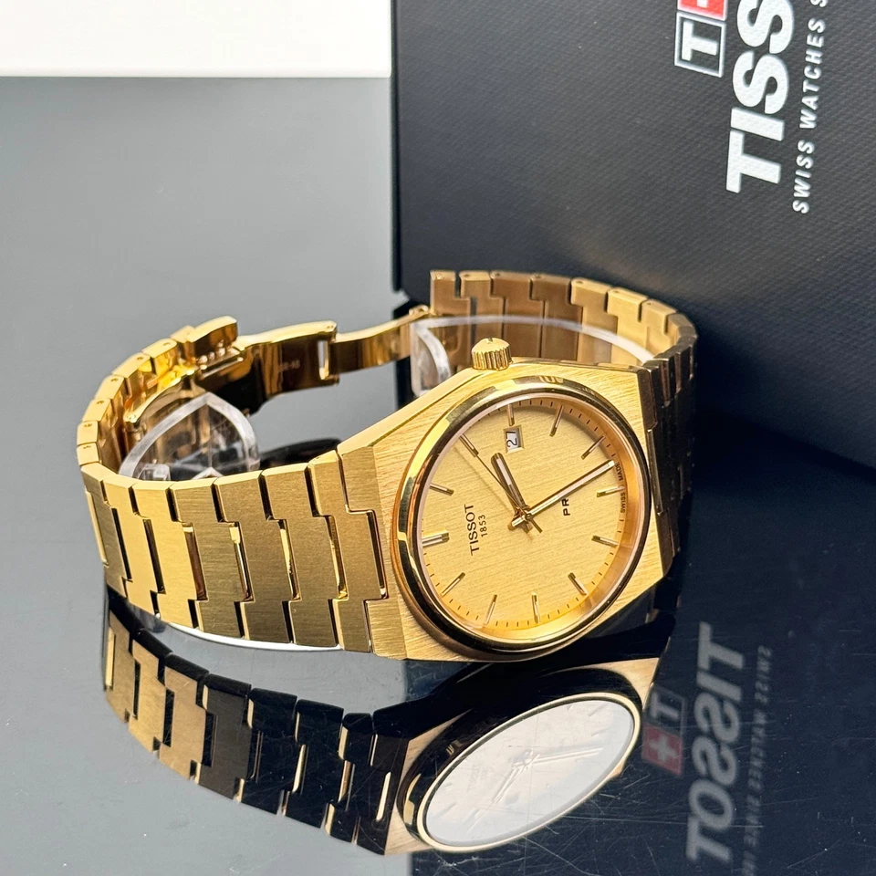 Tissot PRX Gold 40mm Quartz Stainless Steel Men's Watch T137.410.33.021.00 - Image 4 of 4