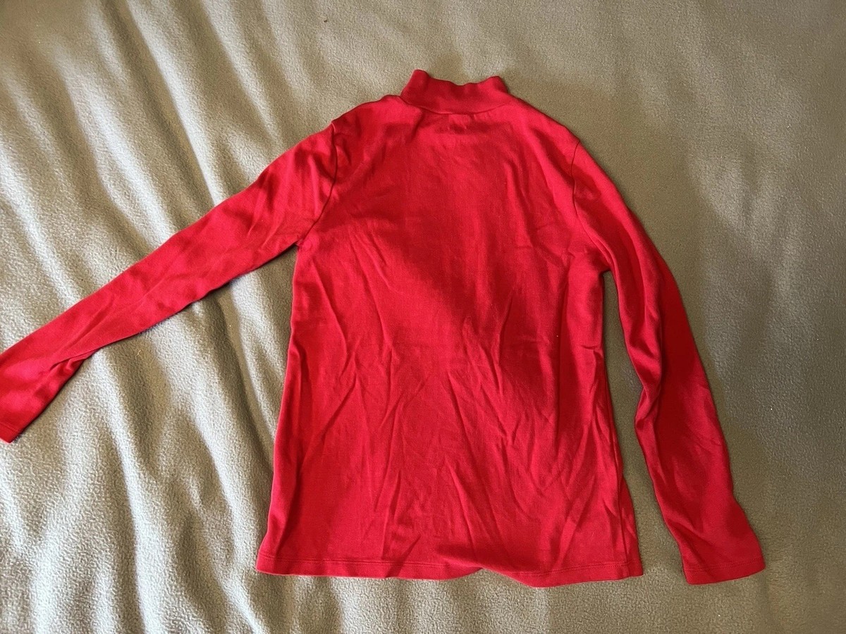 Pre Owned White Stag Boys Long Sleeve Turtleneck Black Shirt Size 12-14