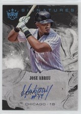 2018 Panini Diamond Kings DK Signatures Holo Blue 1/25 Jose Abreu #S-JV Auto e0h