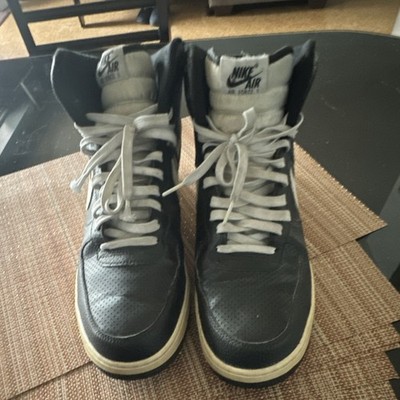 Nike Air Force 1 High Top Black White Men's Athletic Sneakers