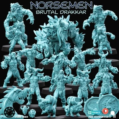 Norse Brutal Drakkar Fantasy Football Team - Realm Of Paths