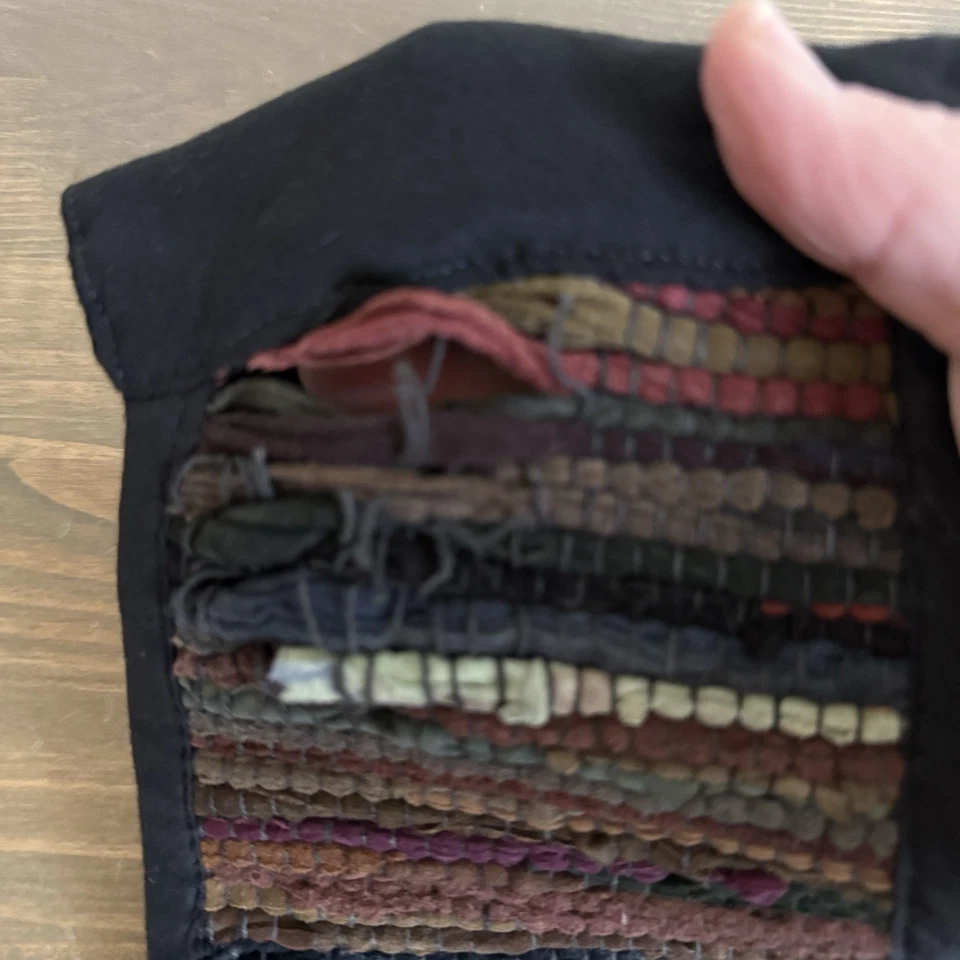 Casual Corner Women's Large Colorful Suede Vintage 1990's Open Front Vest - Image 3 of 4