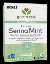 NOW Natural Foods - Senna Mint Tea, Organic 24 Tea Bags by NOW