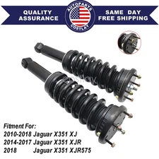 Set of 2 Rear Shock Struts Assembly Coil Spring For Jaguar XJ Series 2010-2018