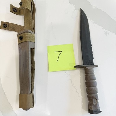 Vintage OKC-3S Combat Knife Genuine USMC & Scabbard Ontario Knife Co USA (7)