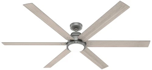72" Hunter Gravity Matte Silver LED Smart Ceiling Fan - Picture 2 of 7