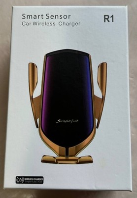 Smart Sensor R1 Car Wireless Charger Auto Clamp Phone Holder Mount Open Box