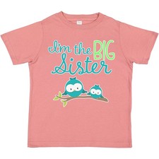 Inktastic I'm The Big Sister Toddler T-Shirt Children Sis Girl Owl Branch Cute
