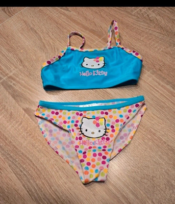 Hello Kitty Mädchen Bikini 2-teilig Gr. 92 blau/mehrfarbig Punkte