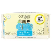 Organic, Long Liners, Ultra-Thin, Unscented, 32 Liners