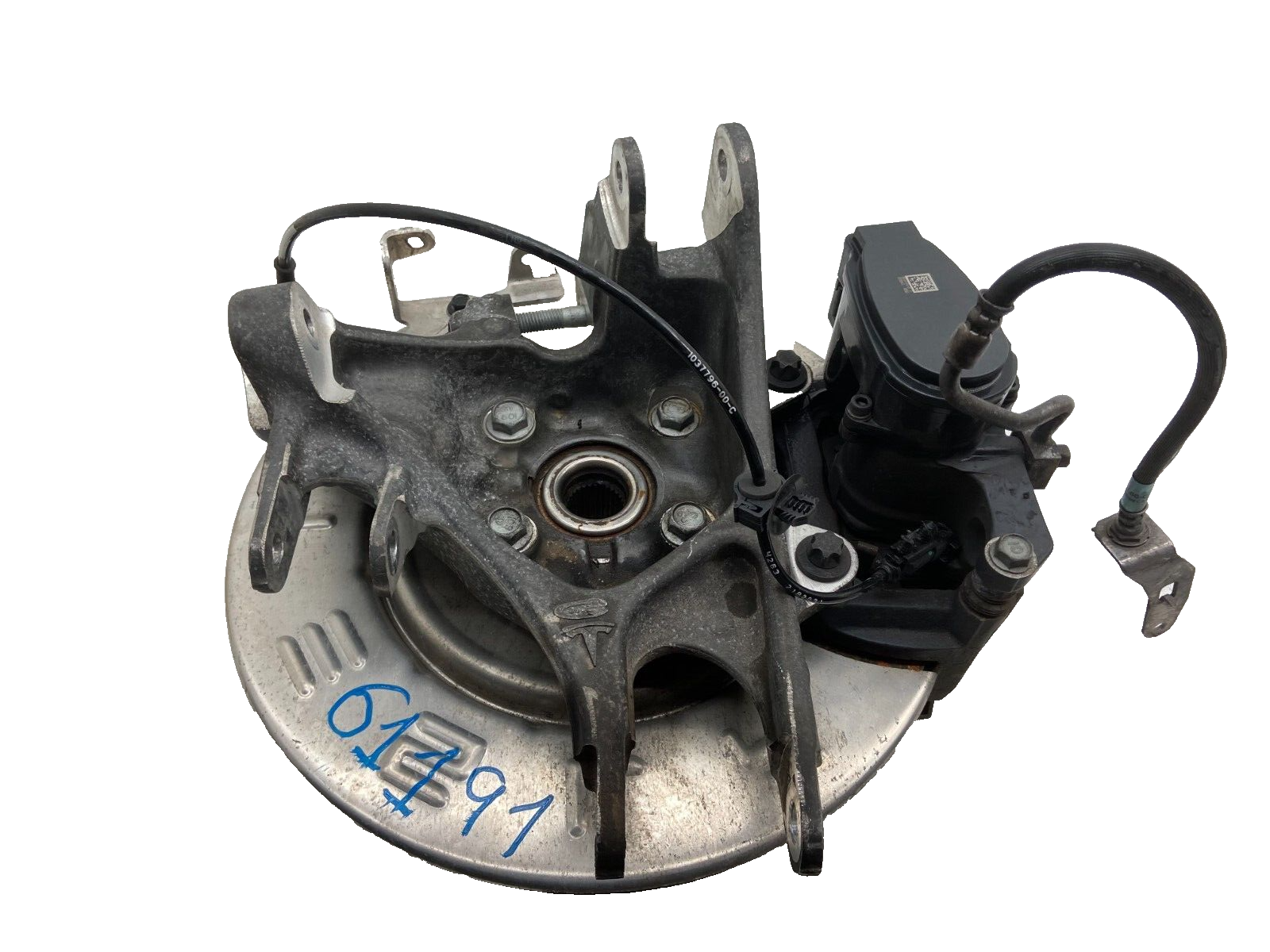 ⭕2012-2020 Tesla Model S Rear Right Spindle Knuckle & Wheel Hub Rotor w/ Caliper