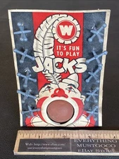 Vtg 1955 Wells Co Jax Game Red Clown Balancing Feather On Nose Ball In Mouth W@W