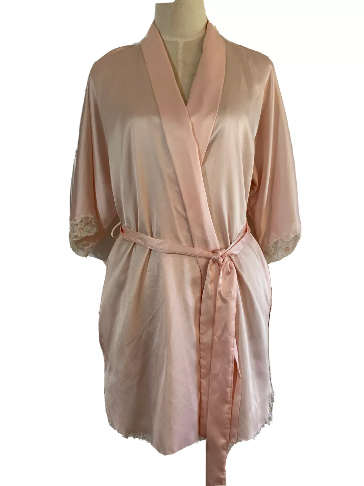Robe vintage lingerie rose pâle petite taille unique Christian Dior neuf avec étiquettes