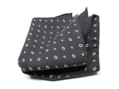 Elegante pochette nera da taschino uomo fazzolettino da tasca nero