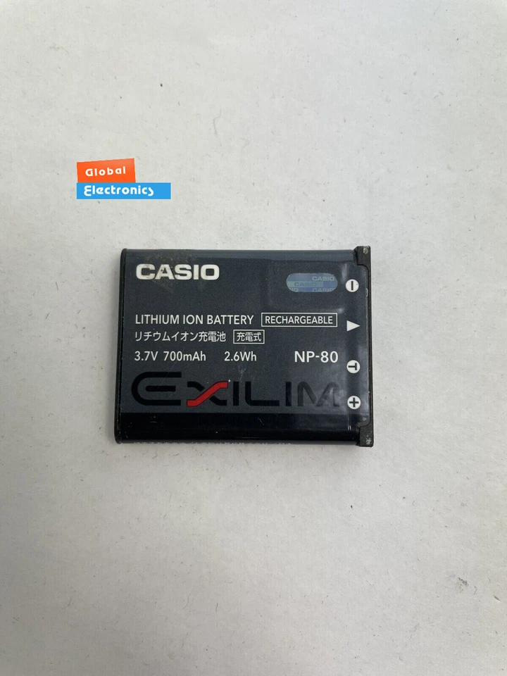 Genuine Original CASIO NP-80 EXILIM Battery Replacement - OEM Part - Image 2 of 4