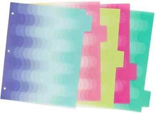 U BRANDS POLY 5 TAB DIVIDERS ** 4 SEALED PACKS = 20 TOTAL